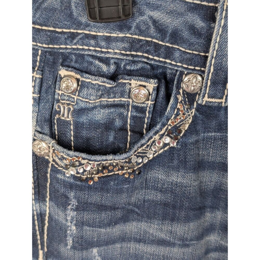 Miss Me Signature Boot Jeans JE8228BL Women's Size 28 - Picture 5 of 13